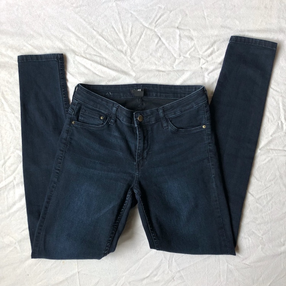 H&M Mid-Rise Dark Skinny Jeans / Jeggings